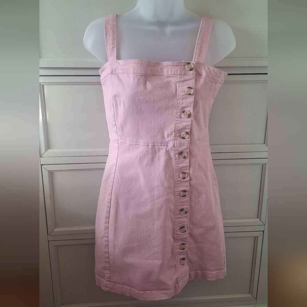 Forever 21 Light Pink Button Dress